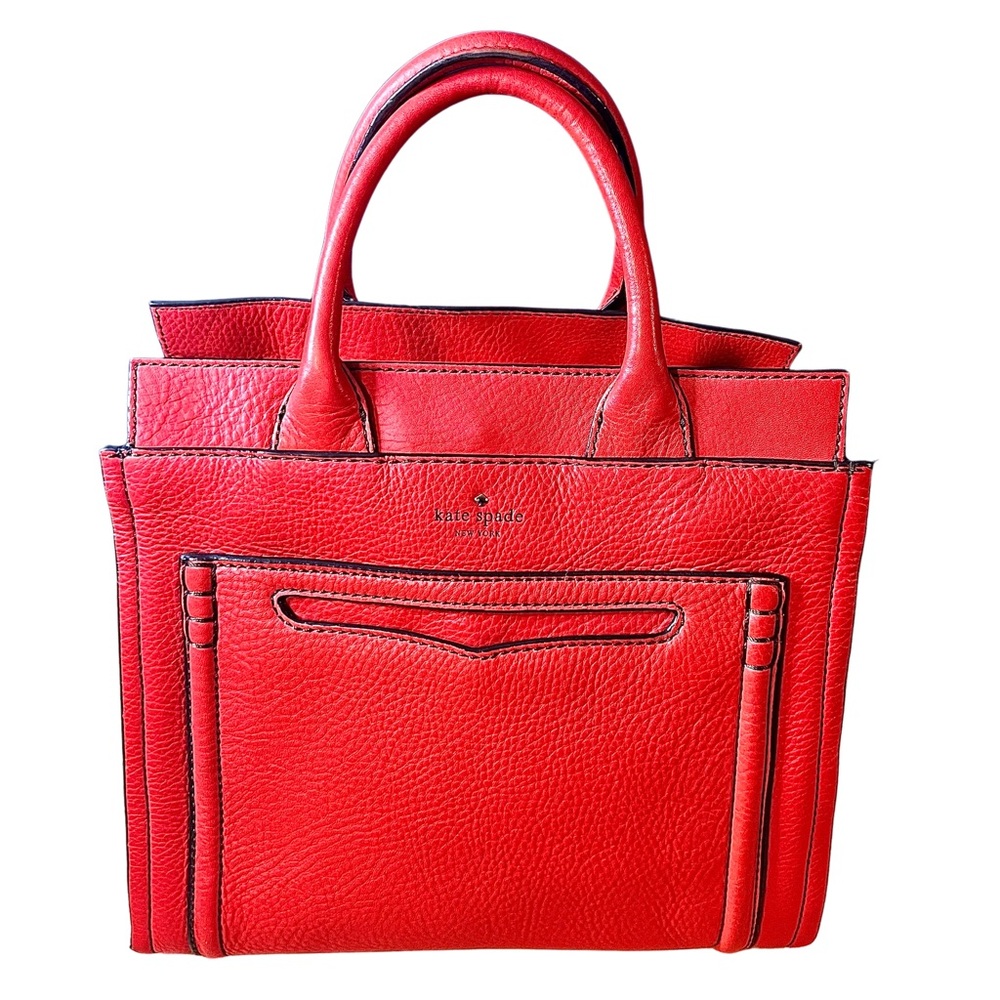 Kate Spade New York Claremont Drive Marcella Leather Tote Red ❤️‍🔥❤️‍🔥 - Picture 12 of 13